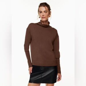 Aritzia Wilfred Cyprie Brown Wool Sweater Medium